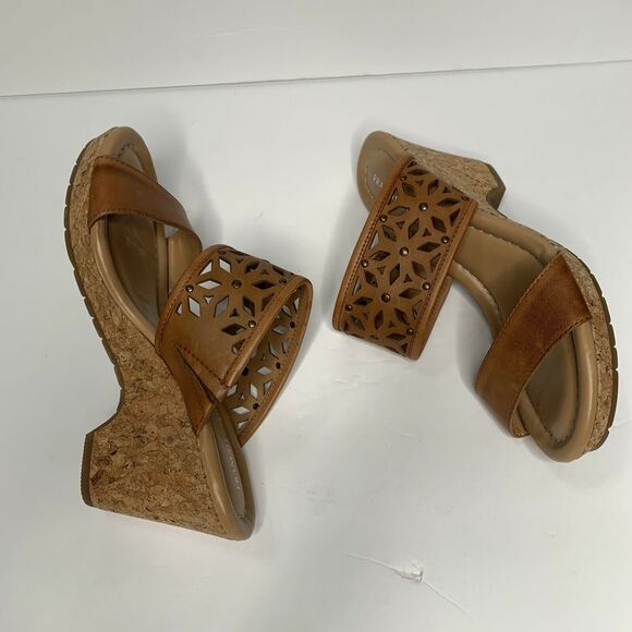 Franco Fortini Leslie Brown Wedges NEW Size 7.5M - Picture 5 of 9